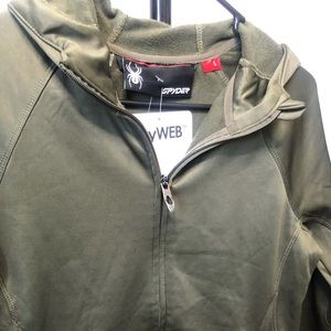 Spyder athletic green zip up